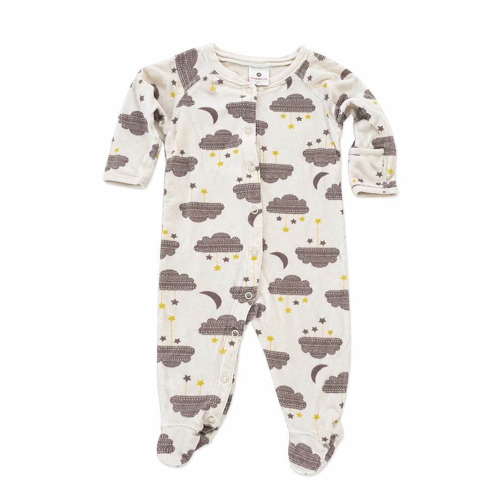 Hanna Andersson Baby Snap Footed Sleeper Organic Cotton Cloud Print 60